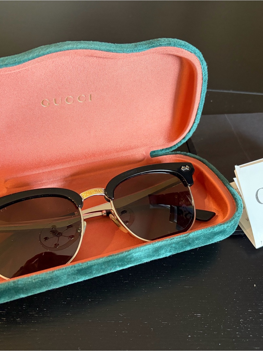 Authentic Gucci Clubmaster Sunglasses with Case + Receipt